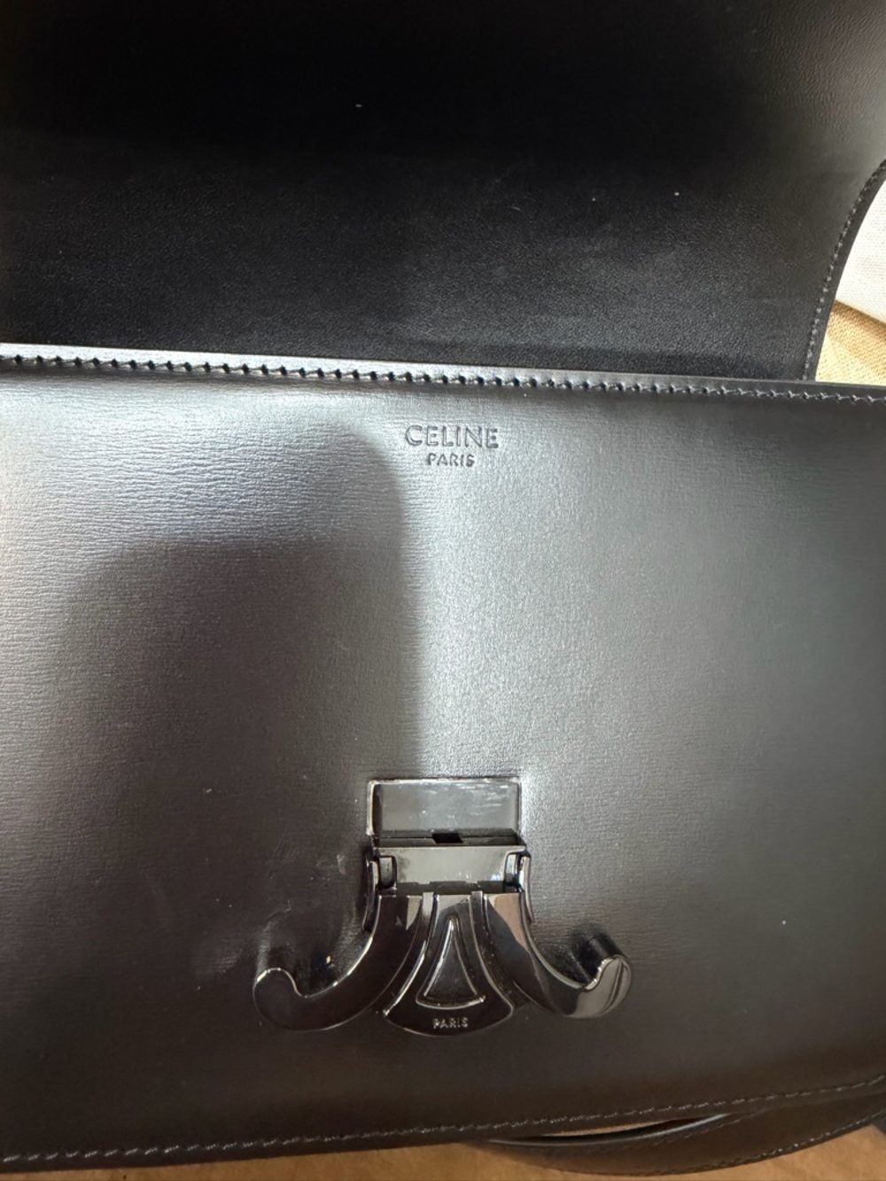 Celine Teen Triomphe Leather Crossbody Bag BNIB w tags - Picture 11 of 13